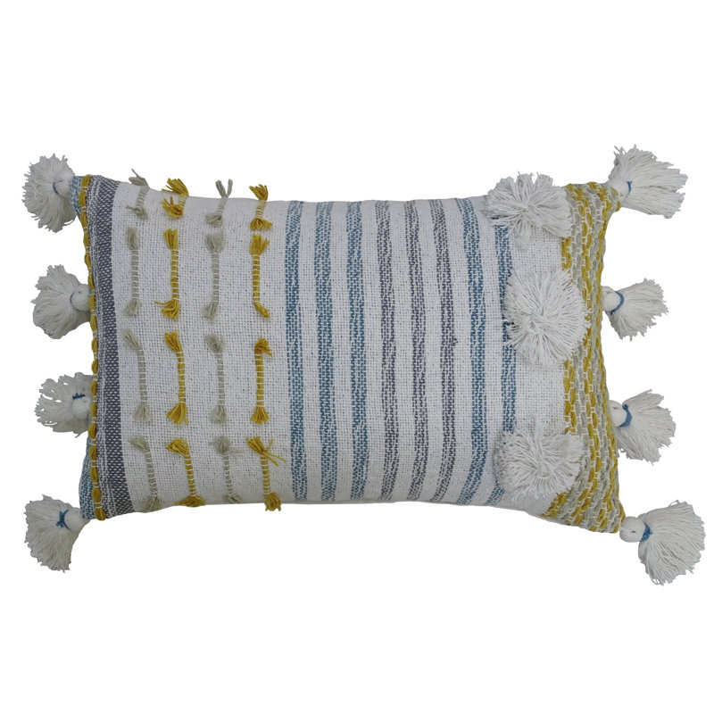 Housse et insert de coussin rectangulaire en mélange de coton