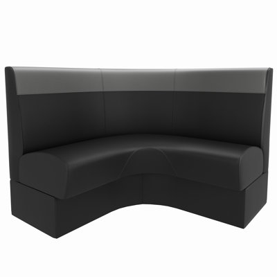 1/2 Circle U-Booth, Private Corner Booth - Contrast Stitched Head Roll (Pack of Two 1/4 Circle Booths)