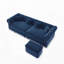 Canapé Chesterfield, canapé-lit 3 en 1, canapé-lit convertible, canapé-lit king size, méridienne, canapé 3 places en velours avec pouf amovible-285799243