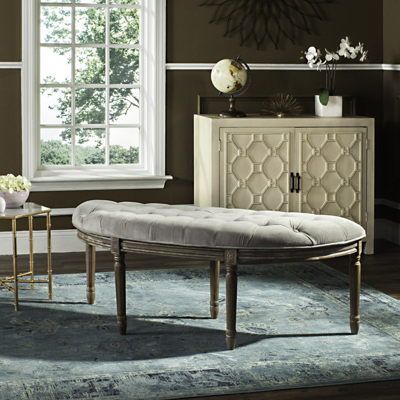 Moneta Upholstered Bench, Gray