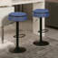 Ensemble de 2 tabourets de bar ronds avec rangement, tabouret de bar à hauteur réglable en lin, tabouret pivotant à 360 °, chaise de bar sans accoudoirs avec structure en métal pour comptoir de cuisine