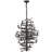 Ellise 13 - Light Steel Dimmable Geometric Chandelier