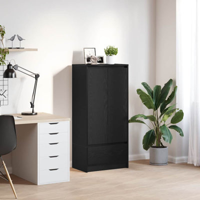 Cabinet With Drawer 55.5X34x119.5 Cm Engineered Wood