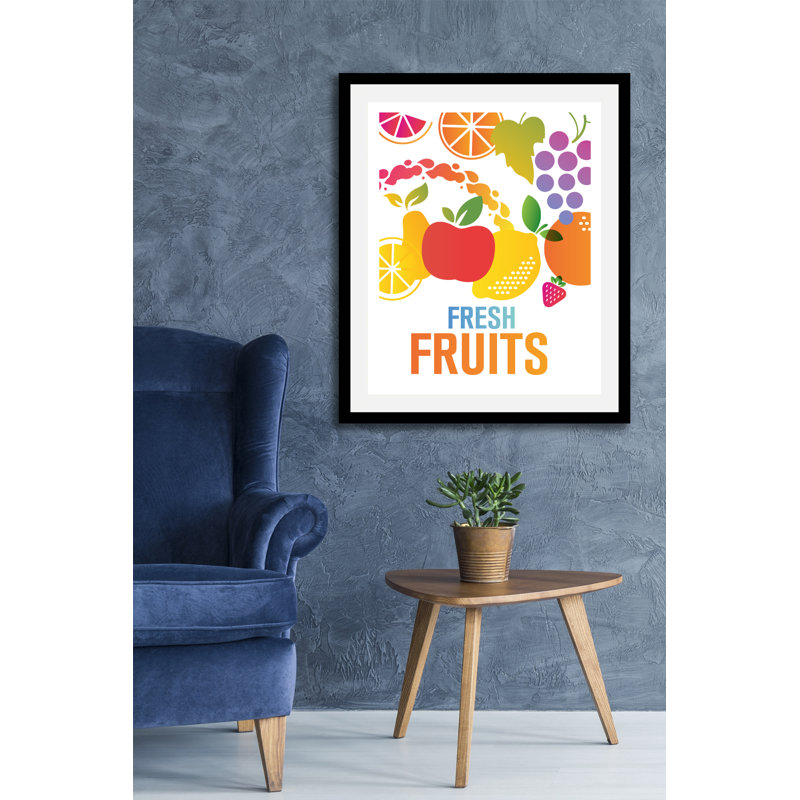 Fresh Fruits - Single Picture Frame Print, 70cm H x 50cm W