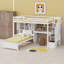 Lit mezzanine avec bureau intégré et escalier-60981175