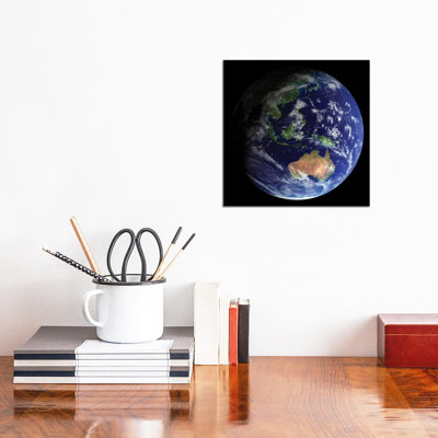 Full Earth From Space Showing Australia by Stocktrek Images - Wrapped Canvas Gallery-Wrapped Canvas Giclée