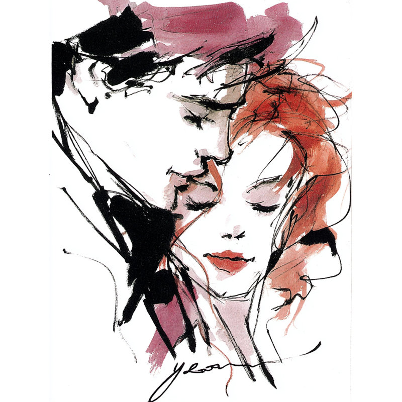 «Tender Embrace», art mural sur toile tendue