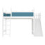 Lit mezzanine en bois avec tablettes, garde-robe et glissade amovible-125006290-125006287