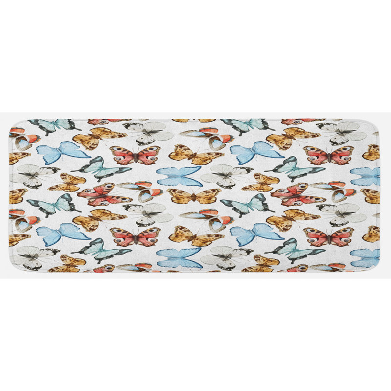 Tapis de cuisine papillon