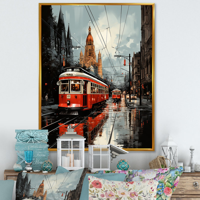 «Lynese Toronto Urban Contrast I», reproduction sur toile, H 32 po x l 16 po x P 1 po, Cadre flottant doré