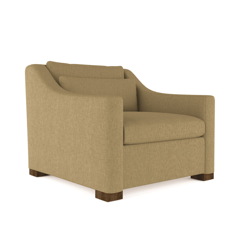 Crosby Armchair, 32.5" H x 35" W x 38" D, Plush Velvet Blue Print, Ebony