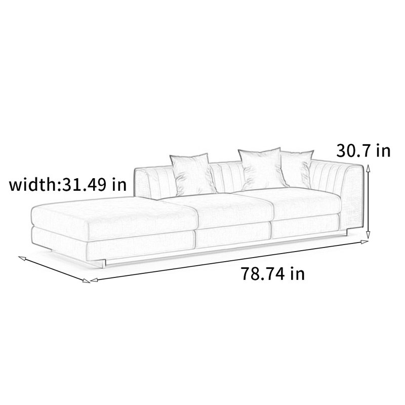Chaise modulaire en bois massif, Orienté à droite, Vert
