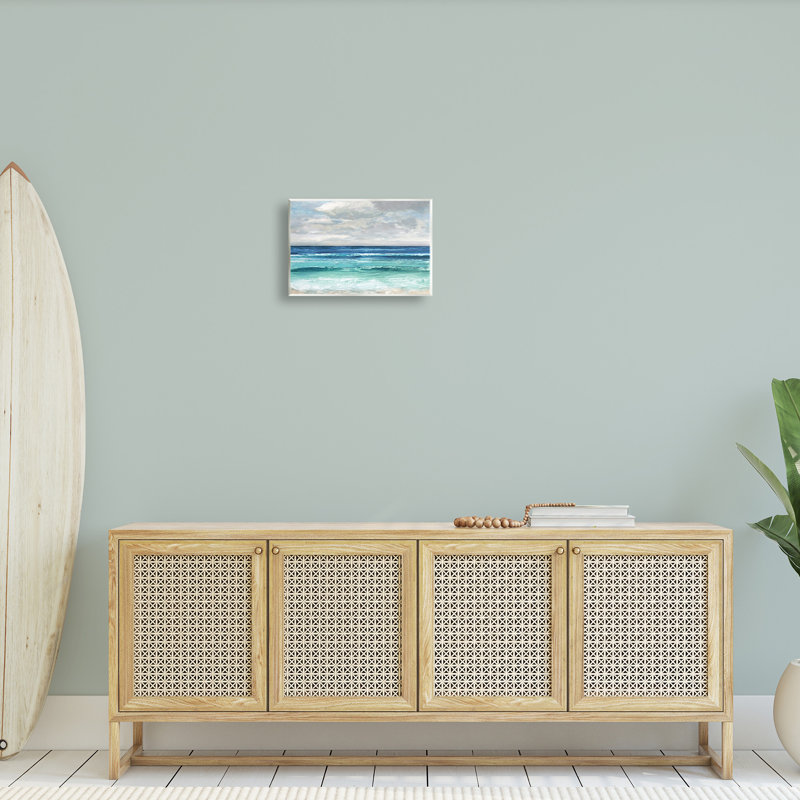 Art abstrait sur plaque de nuages abstraits de plage par Amber Sterling, H 10 po x l 15 po