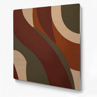 Abstract Shapes 7 Brown Metal Wall Art