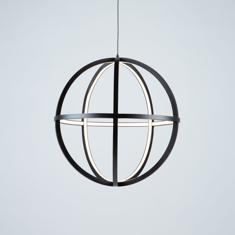 Luminaire suspendu géométrique unique à DEL 4 lumières Celestial, H 136 po x l 13,75 po x P 13,75 po