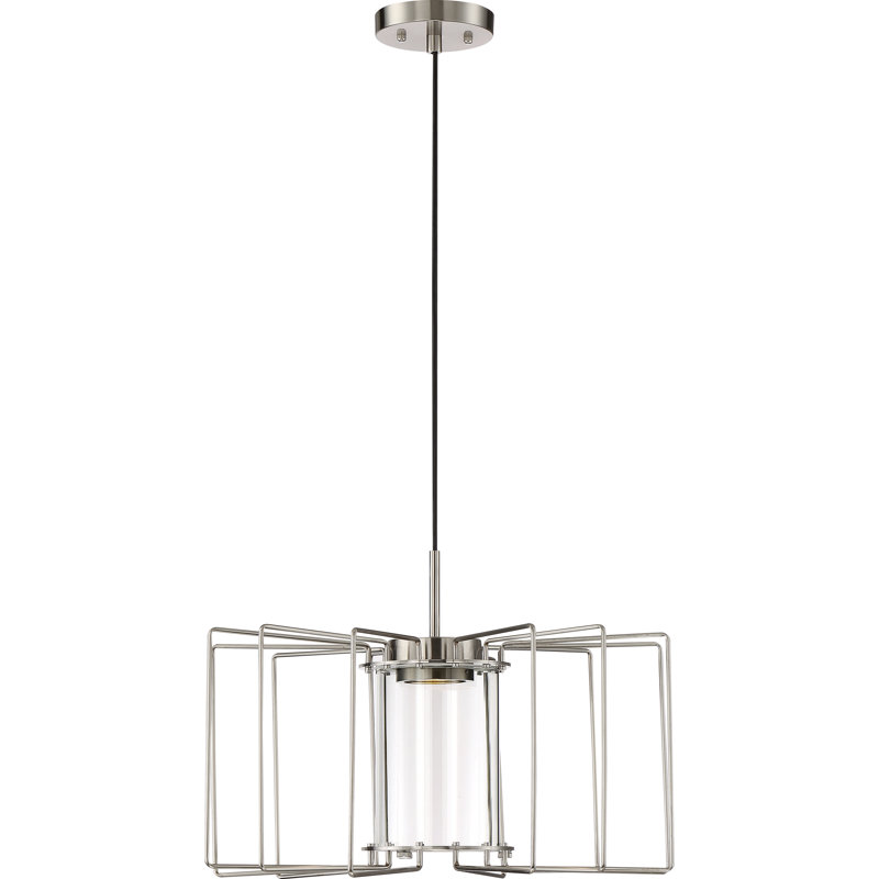 Tyngsborough 1 - Light LED Unique/Statement Pendant, Brushed Nickel