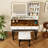 Makeup Vanity With 3 Lighting Modes Led Mirror, 2 Drawers, - Tier Shelving, Amber Glass Table, Built In Charging, Metal Legs, Stool, White Dressing Table 360 Adjustable Color Lighting, Visible