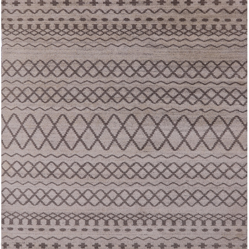 Tapis brun / noir Gering, Carré 5 pi