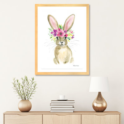 Floral Bunny par Kirsten Dill - reproduction d'art sur papier