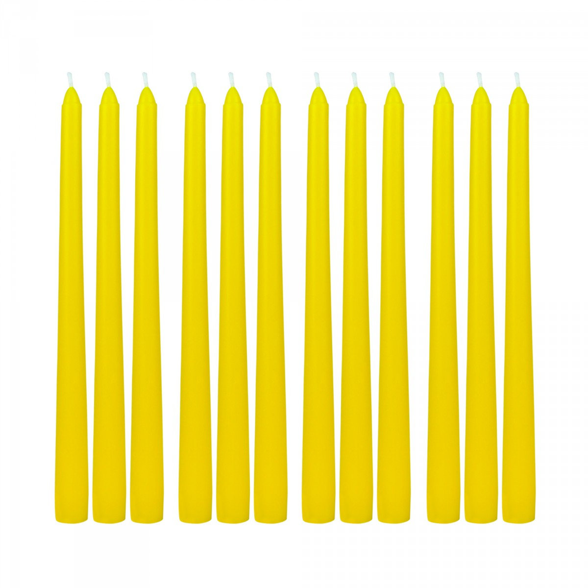 Estela Unscented Taper Candle Set, Yellow