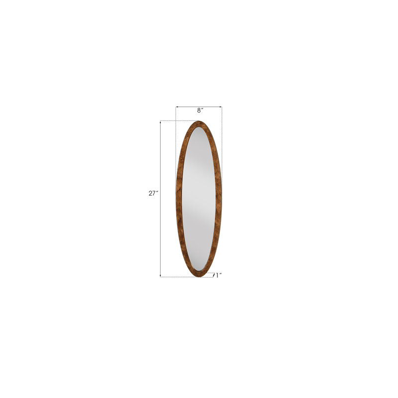 Lichen Green Contemporary Oval Lightweight Accent Mirror