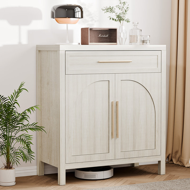 Buffet 31,5 "moderne avec rangement, armoire de cuisine avec 1 tiroir et poignées dorées