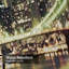 Rideau de douche New York Cityscape Sunset avec 12 crochets-1004765337
