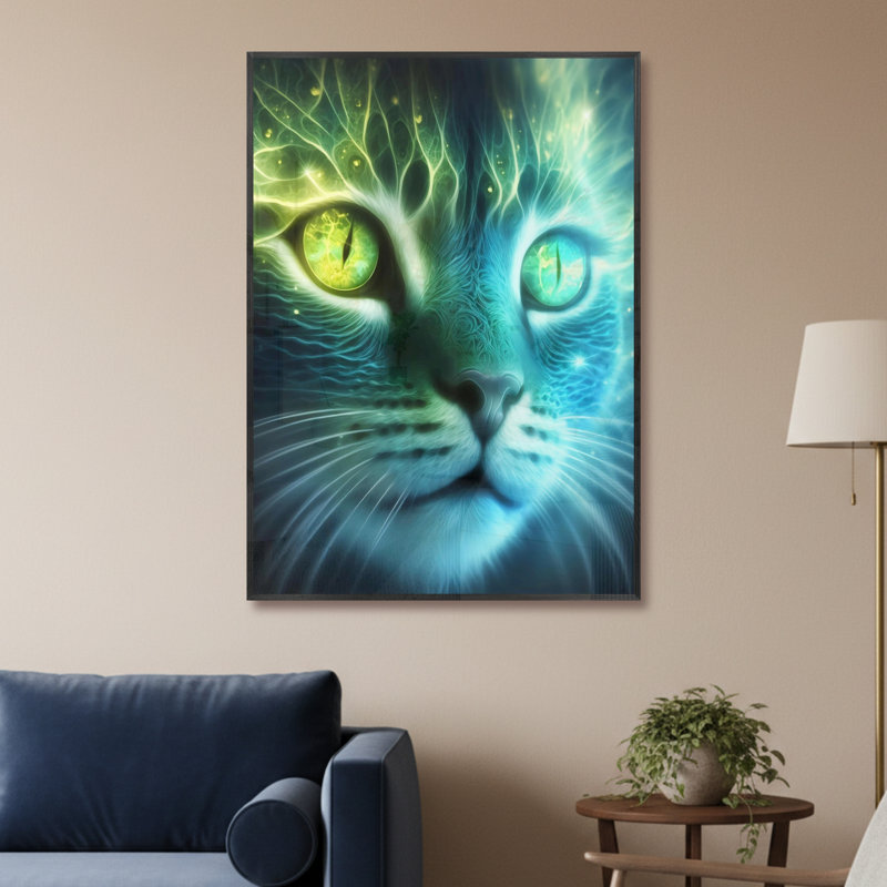 Single Picture Frame LED Illuminated Wall Art Wall Art on Glass / Aluminium, 60 cm H x 50 cm W