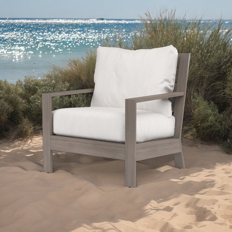 Chaise longue d'extérieur avec coussins Sunbrella Laguna, Toile lin Sunbrella®