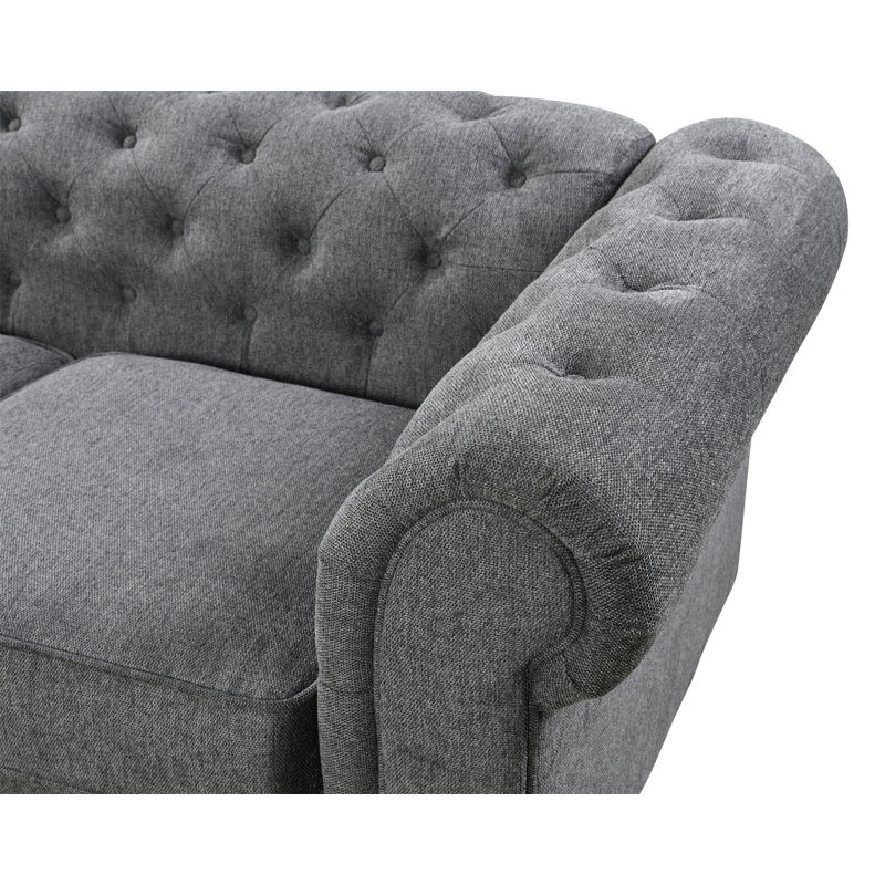 Canapé modulaire Aadila, 100 % polyester gris