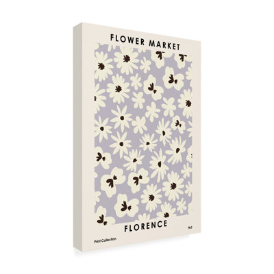 "Modern and Contemporary Flower Market Florence on Canvas" par NKTN Print
