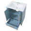 Meuble-lavabo de salle de bain avec motif orné et charnières à fermeture en douceur-130062825