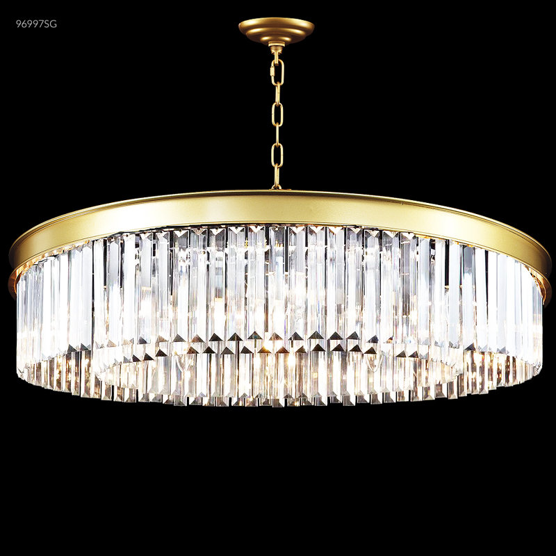 Contemporary Europa 10 - Light Chandelier, Satin Gold
