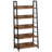 Keedy Ladder Bookcase, 59'' Industrial Wood Bookshelf for Living Room-1238333174