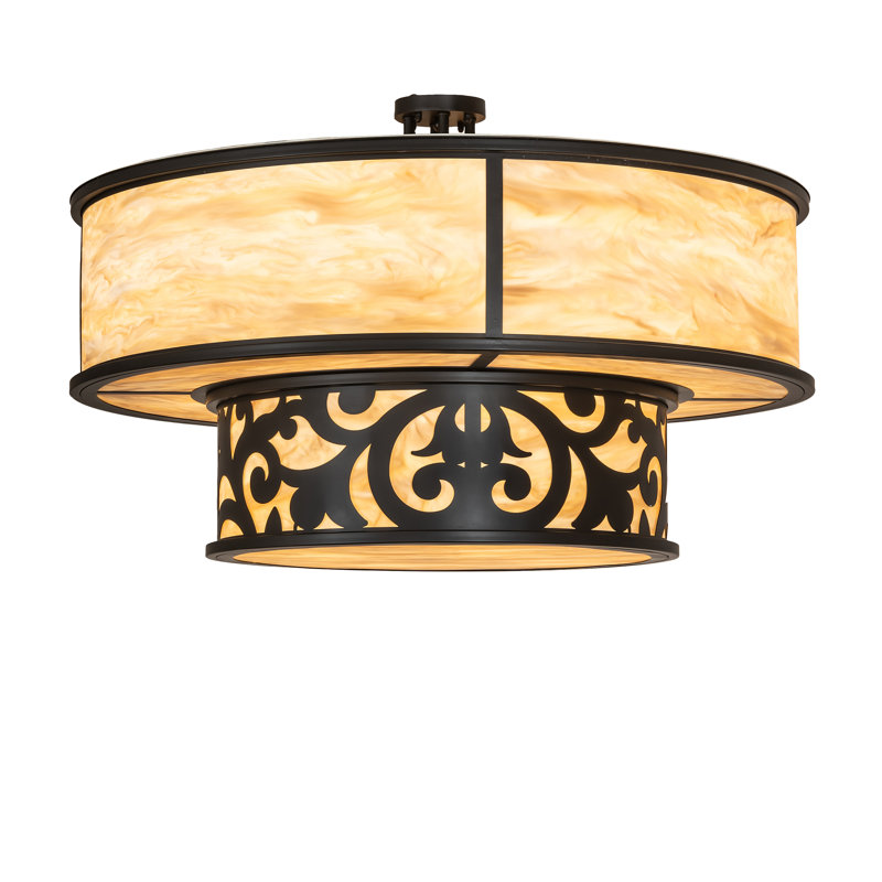 Lustre cylindrique unique et remarquable à 16 lumières Rickard