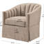 Fauteuil d'appoint pivotant à jupe d'inspiration côtière Coastal