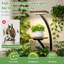 Support à plantes en forme de S à 6 niveaux avec lumière de croissance à spectre complet, grande tablette d'angle intérieure pour plusieurs plantes, support à fleurs robuste pour le salon, le patio et le balcon