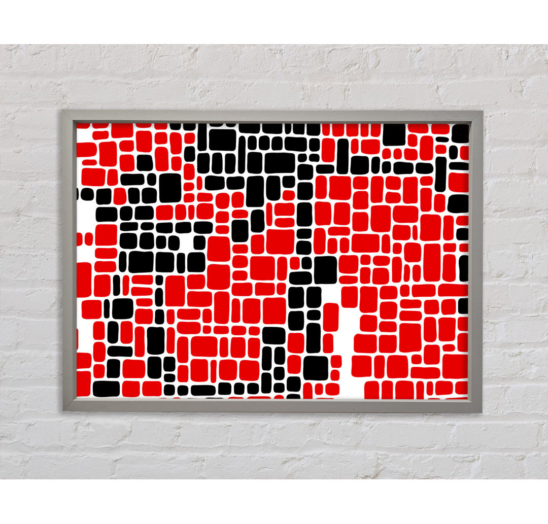 Mosaic Reds Gerahmter Druck