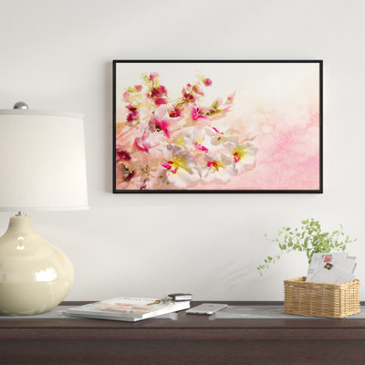 «Pink Bouquet of Flowers», reproduction de peinture à l'huile sur toile tendue