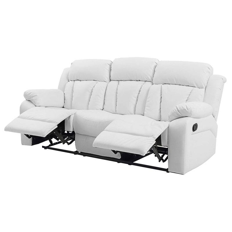 Fauteuil inclinable en cuir Kamarr, Similicuir blanc