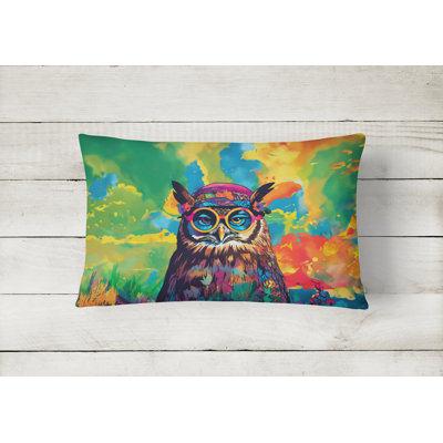 Hippie Animals Outdoor Throw Pillow