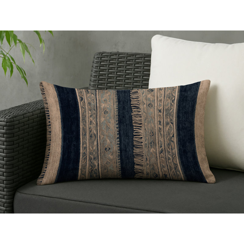 Coussin décoratif intérieur et extérieur Modern, Gris Sud-Ouest 4, Rectangle H 20 po x l 14 po