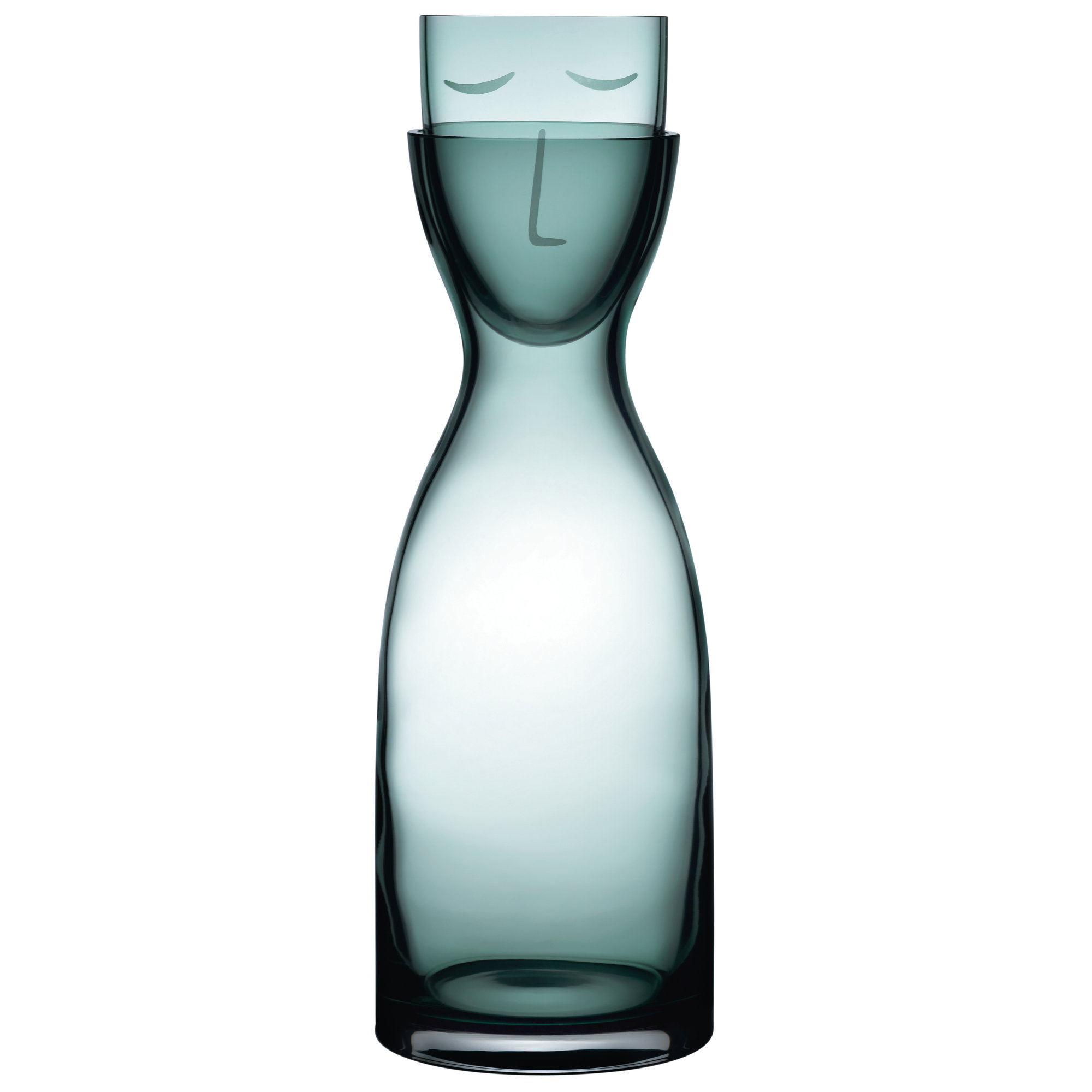 Mr. Mrs. Pitcher, 9.25" H x 3.5" W x 3.5" D, Green