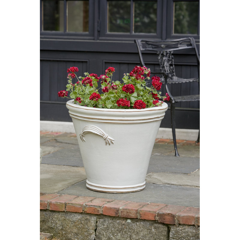 Ensemble de pots à fleurs 3 pièces, H 12 po x l 24 po x P 17 po, Blanc antique