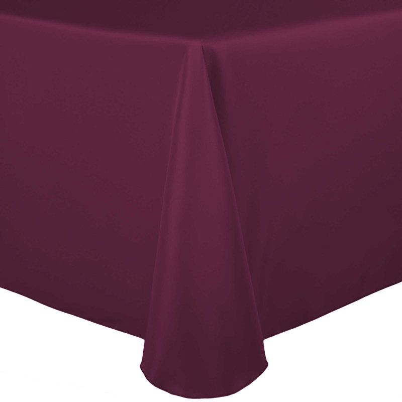 Solid Color Round Tablecloth, 104" x 74", 10, Magenta