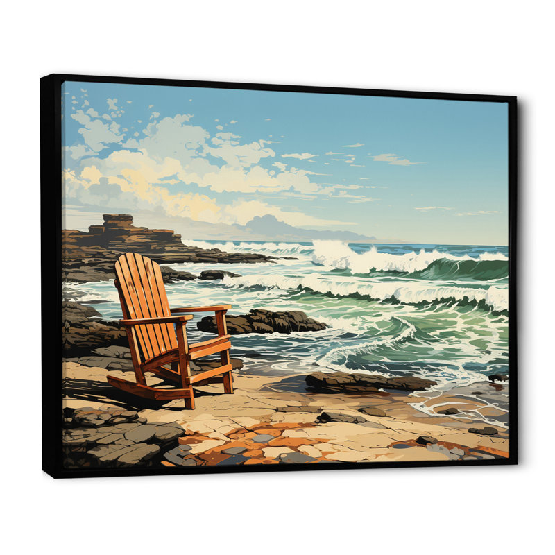 Peraza sur toile, Cadre flottant noir, H 34 po x l 44 po x P 1,5 po