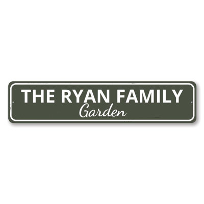 Family Garden Custom Aluminum Sign