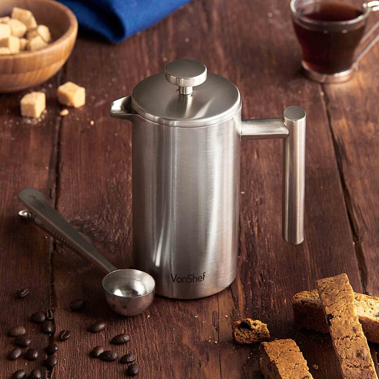 Fino Stainless Steel French Press Coffee Maker 3 Cup