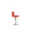 Tabouret de bar rouge, chaise réglable en hauteur de 35 à 43 po, assise en similicuir de 18 po x 23 po, siège rembourré de 35 à 43 po de hauteur