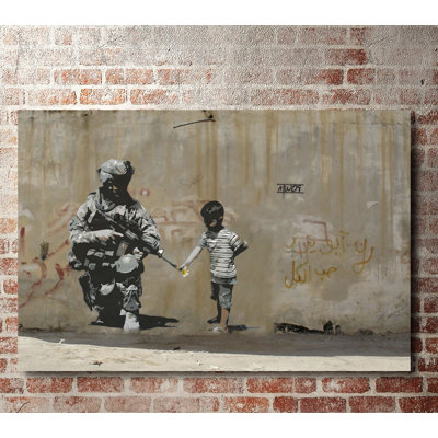 Peace by Banksy - Wrapped Canvas Print